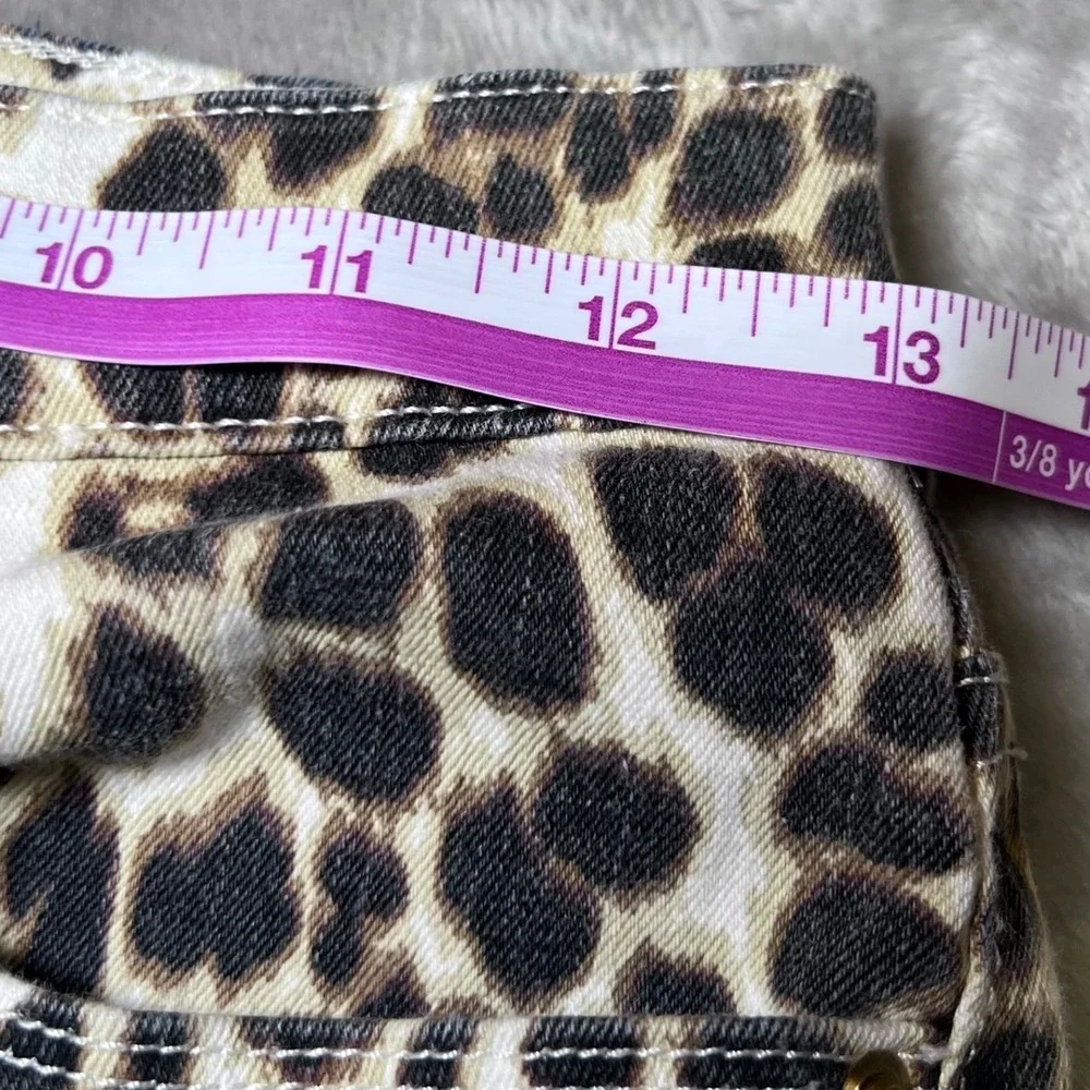 Frame‎ Womens Size 27 Ali High Rise Cigarette Leopard Print Jeans Trendy Chic